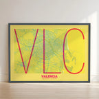 Póster decorativo de Valencia – Arte tipográfico ultrafino