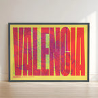 Recuerdo gráfico de Valencia – Lámina tipográfica contemporánea