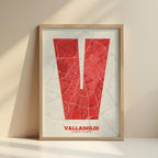 Decorative print of Valladolid – Modern typographic art