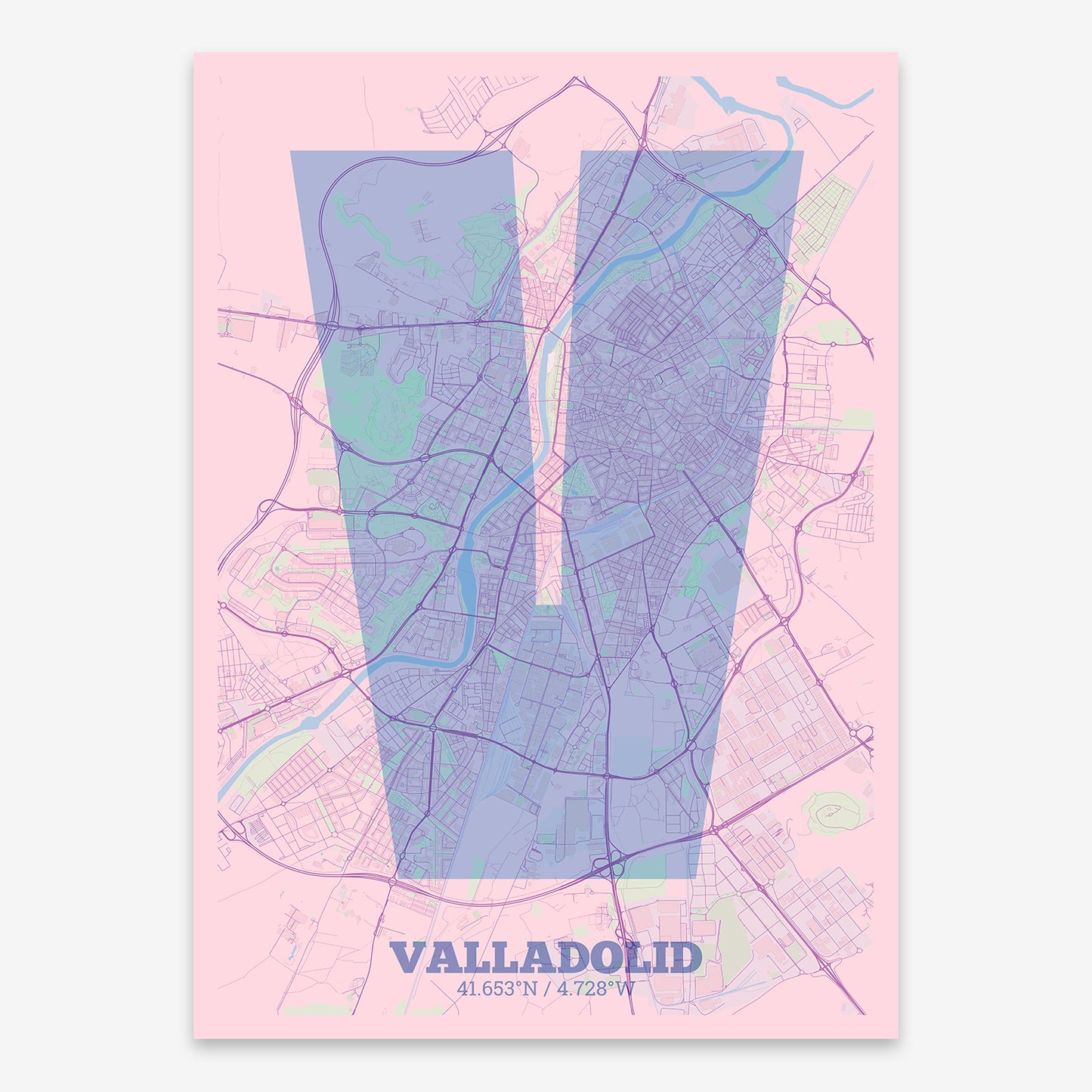 Valladolid Map V02 Nursery / No Frame / No