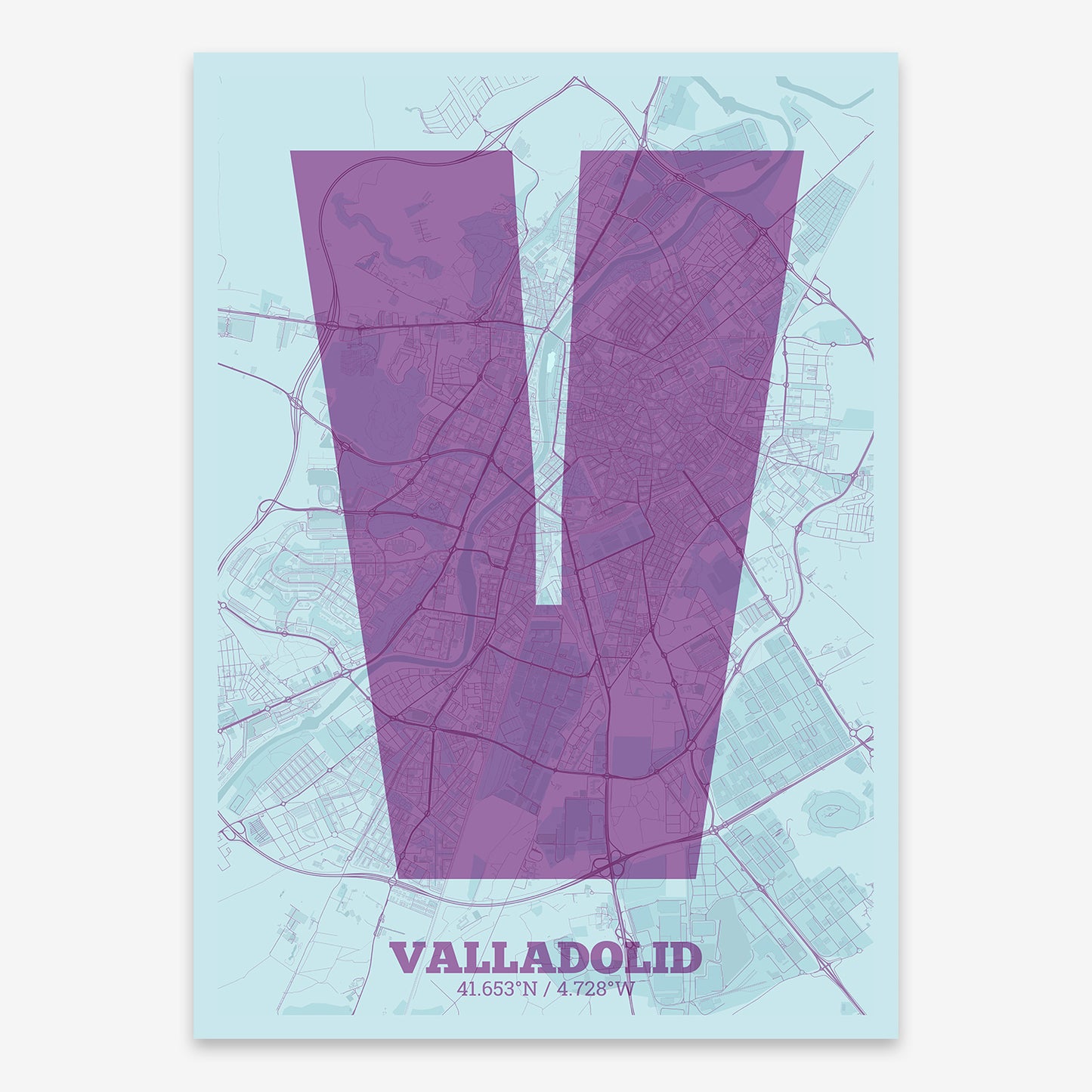 Valladolid Map V02 Shabby / No Frame / No