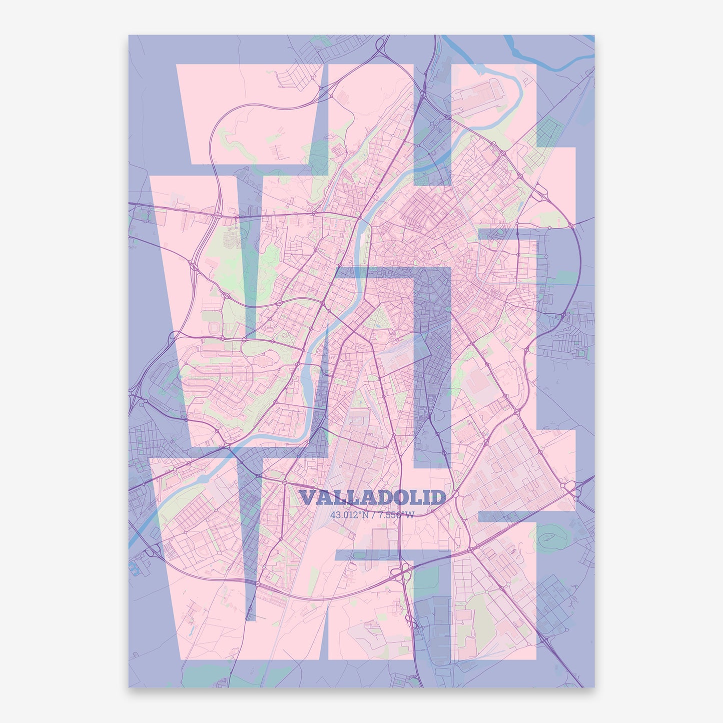 Valladolid Map V03 Nursery / No Frame / No