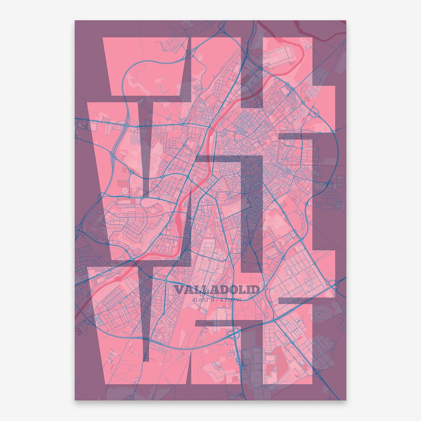 Valladolid Map V03 Tuscan / Frame / Yes