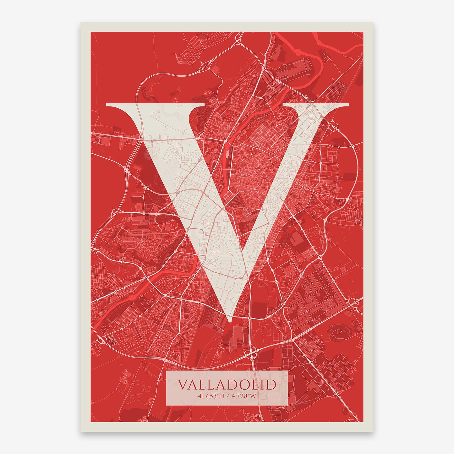 Valladolid Map V06 Boho / Frame / Yes