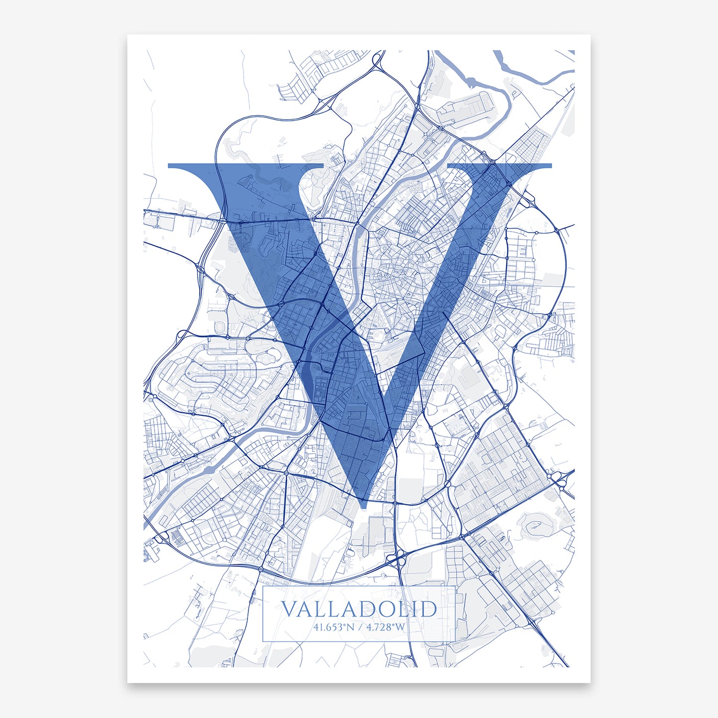 Valladolid Map V06 Med / Frame / No