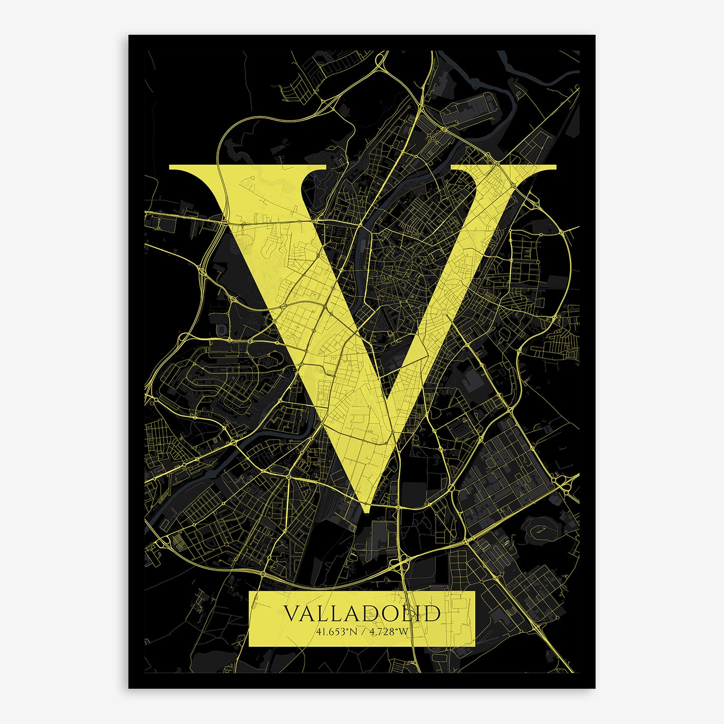 Valladolid Map V06 Night / Frame / No