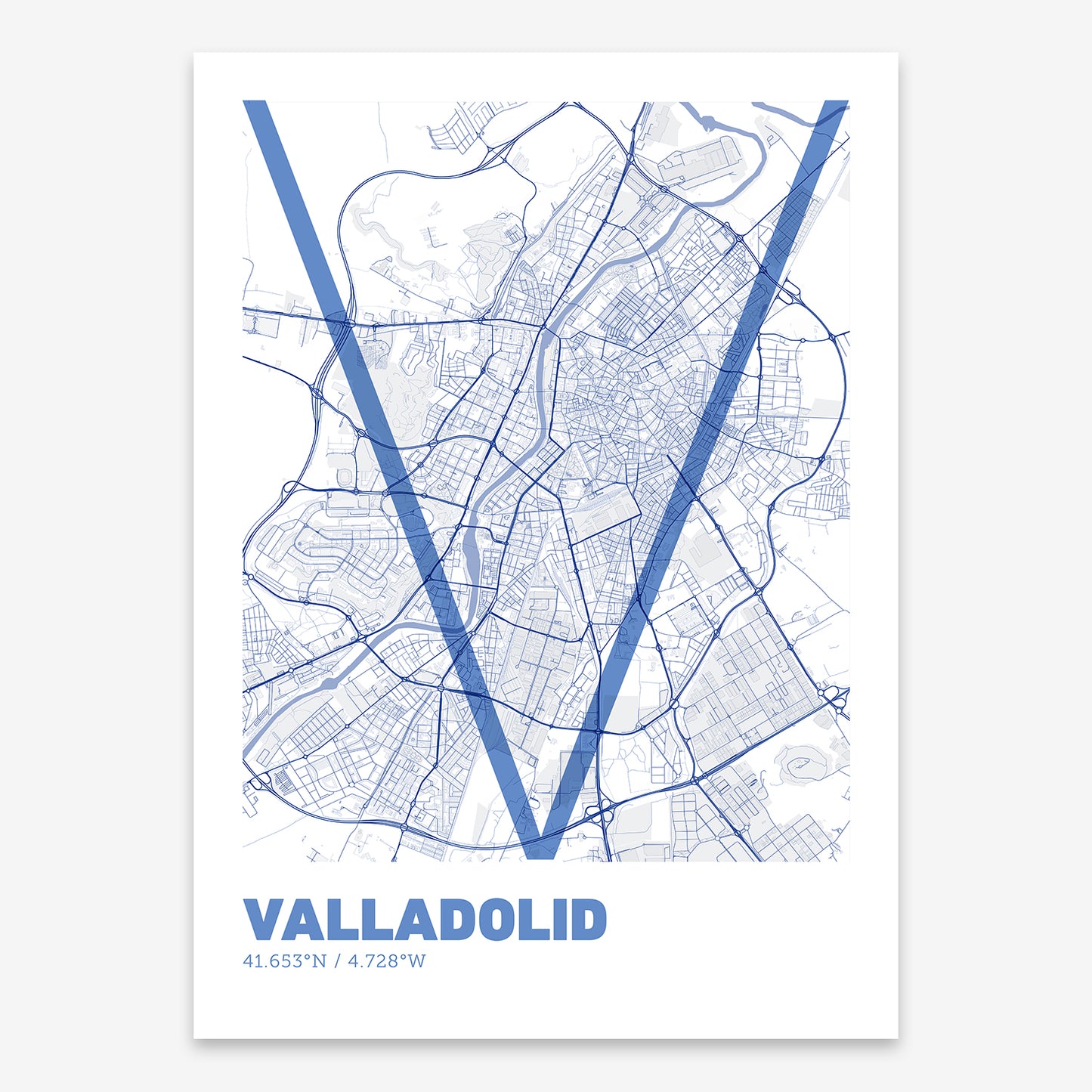 Valladolid Map V07 Med / No Frame / No