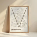 Póster decorativo de Valladolid – Arte tipográfico ultrafino