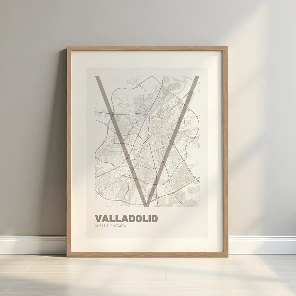 Póster decorativo de Valladolid – Arte tipográfico ultrafino