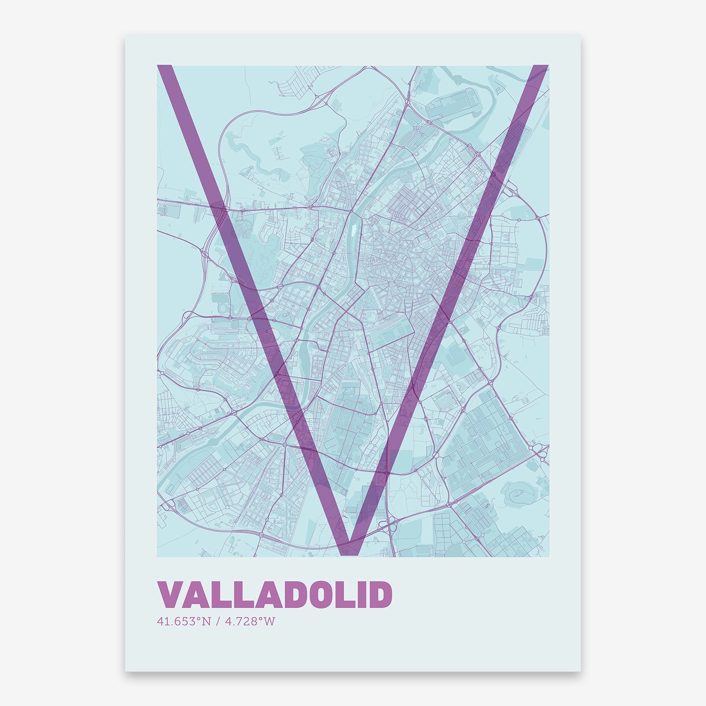 Valladolid Map V07 Shabby / No Frame / No