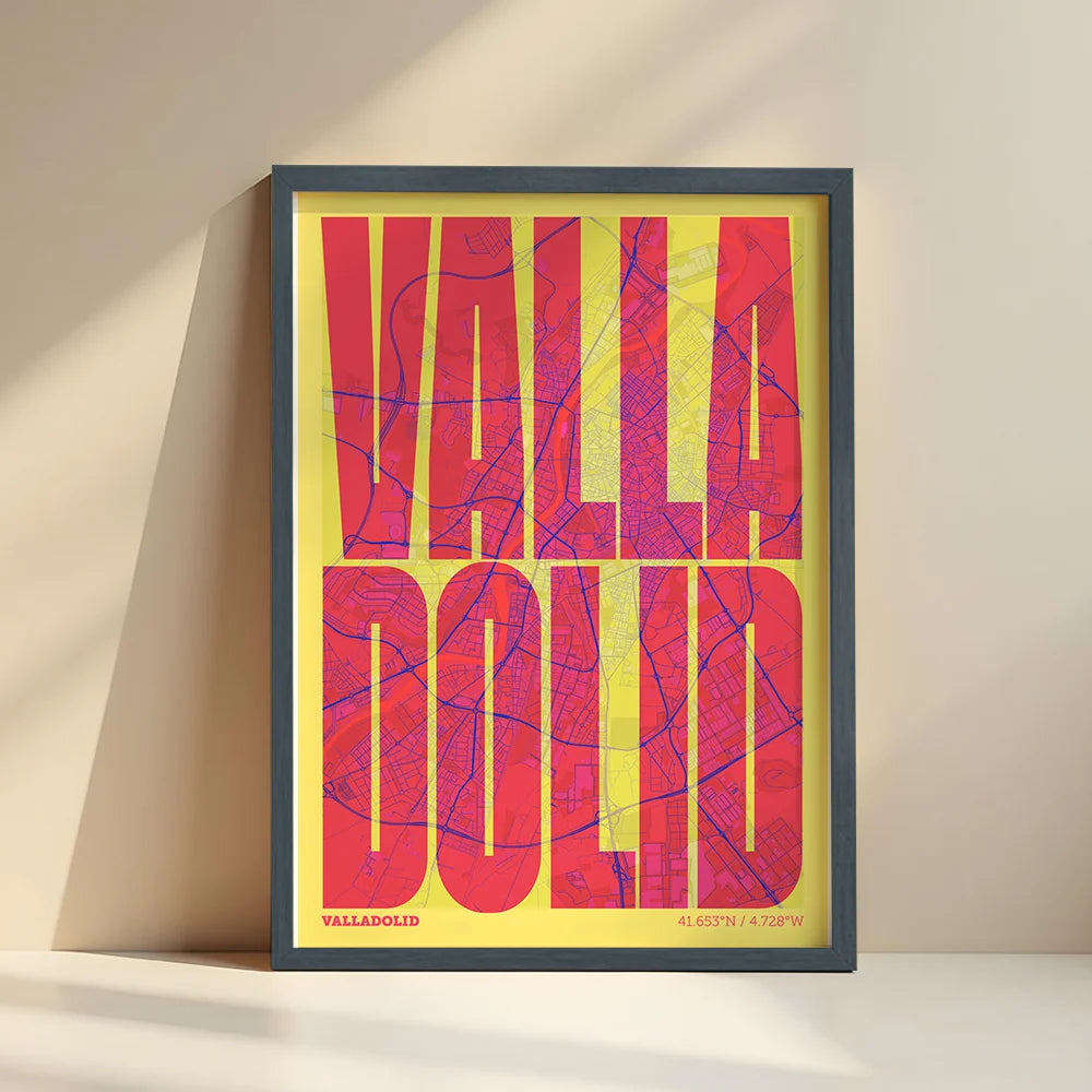 Graphic souvenir of Valladolid – Contemporary typographic print