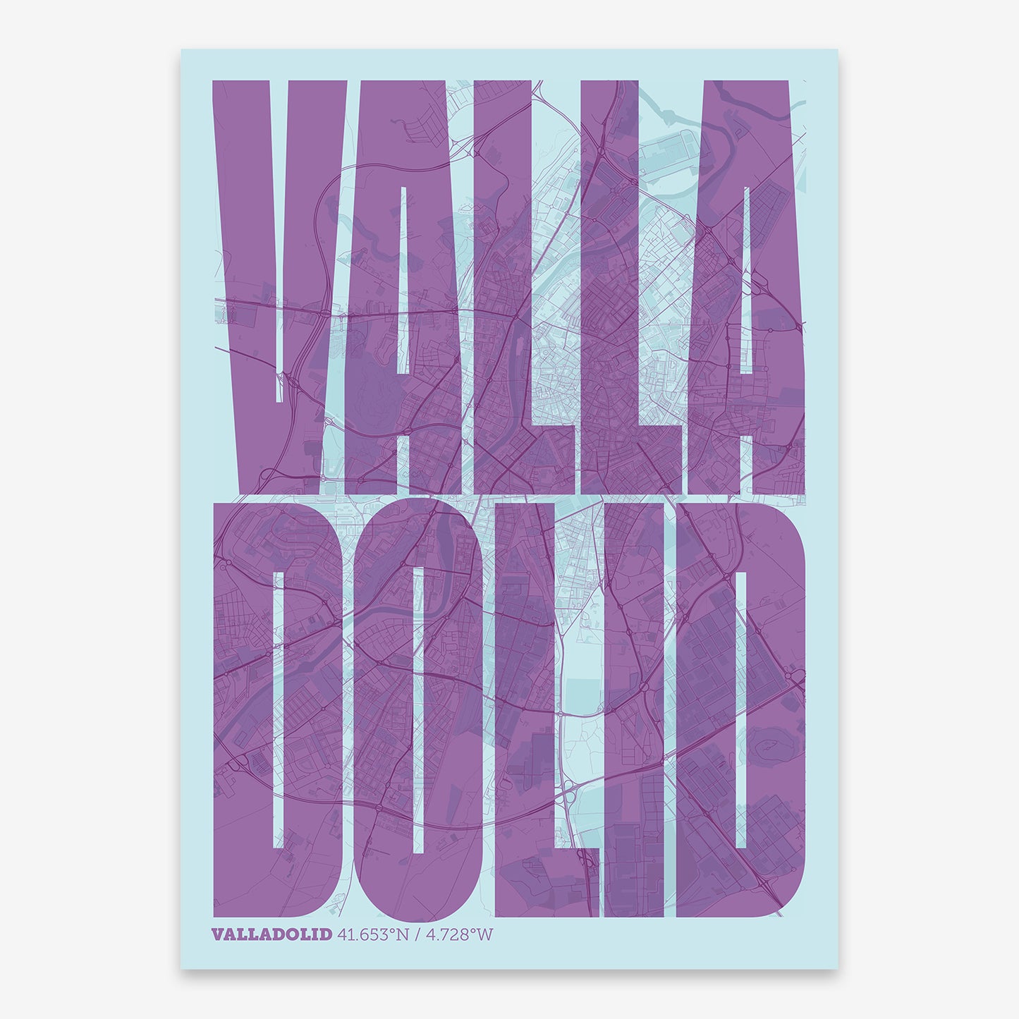 Valladolid Map V09 Shabby / Frame / Yes