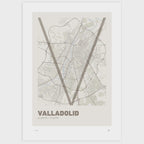 Lámina tipográfica de Valladolid – diseño Ultrafina, sin marco sobre papel