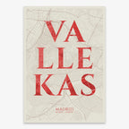 Elegant print of Vallecas, Madrid – Minimalist and sophisticated poster