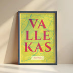 Elegant print of Vallecas, Madrid – Minimalist and sophisticated poster