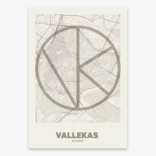 Decorative poster of Vallecas, Madrid – Ultra-fine typographic art