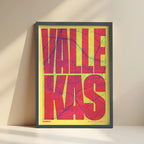 Recuerdo gráfico de Vallecas, Madrid – Lámina tipográfica contemporánea