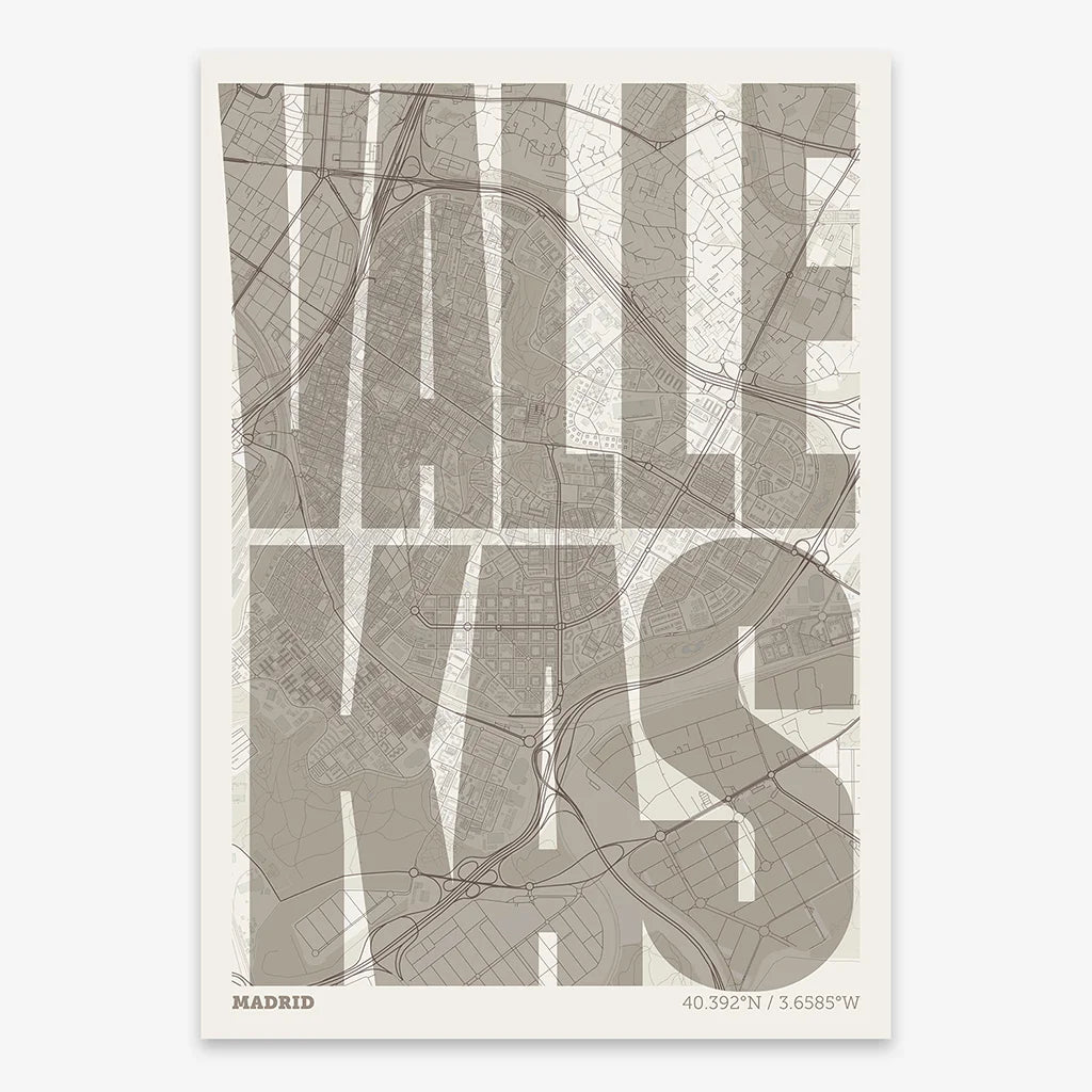 Graphic memory of Vallecas, Madrid – Contemporary typographic print