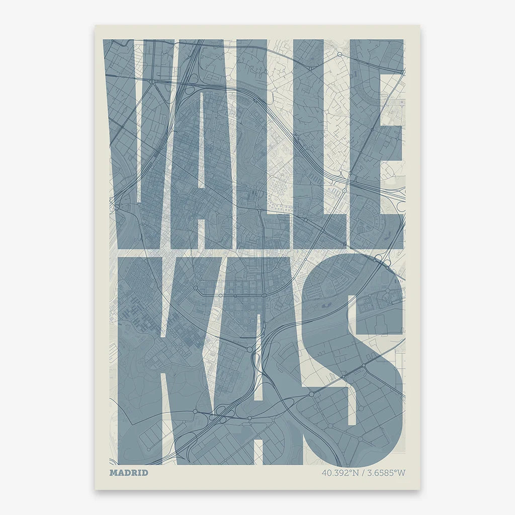 Graphic memory of Vallecas, Madrid – Contemporary typographic print