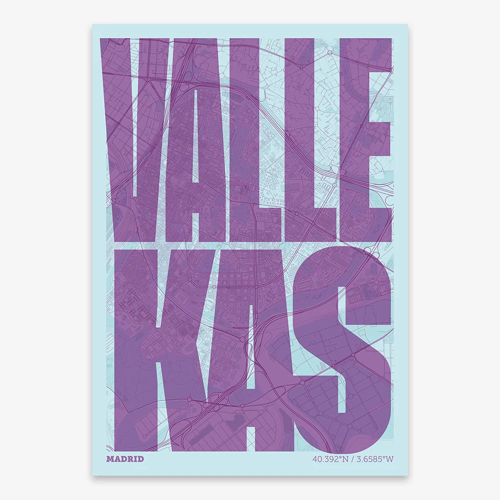 Graphic memory of Vallecas, Madrid – Contemporary typographic print
