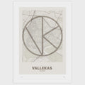 Lámina tipográfica de Vallecas – diseño Ultrafina, sin marco sobre papel