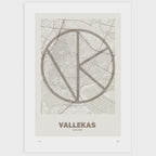 Lámina tipográfica de Vallecas – diseño Ultrafina, sin marco sobre papel