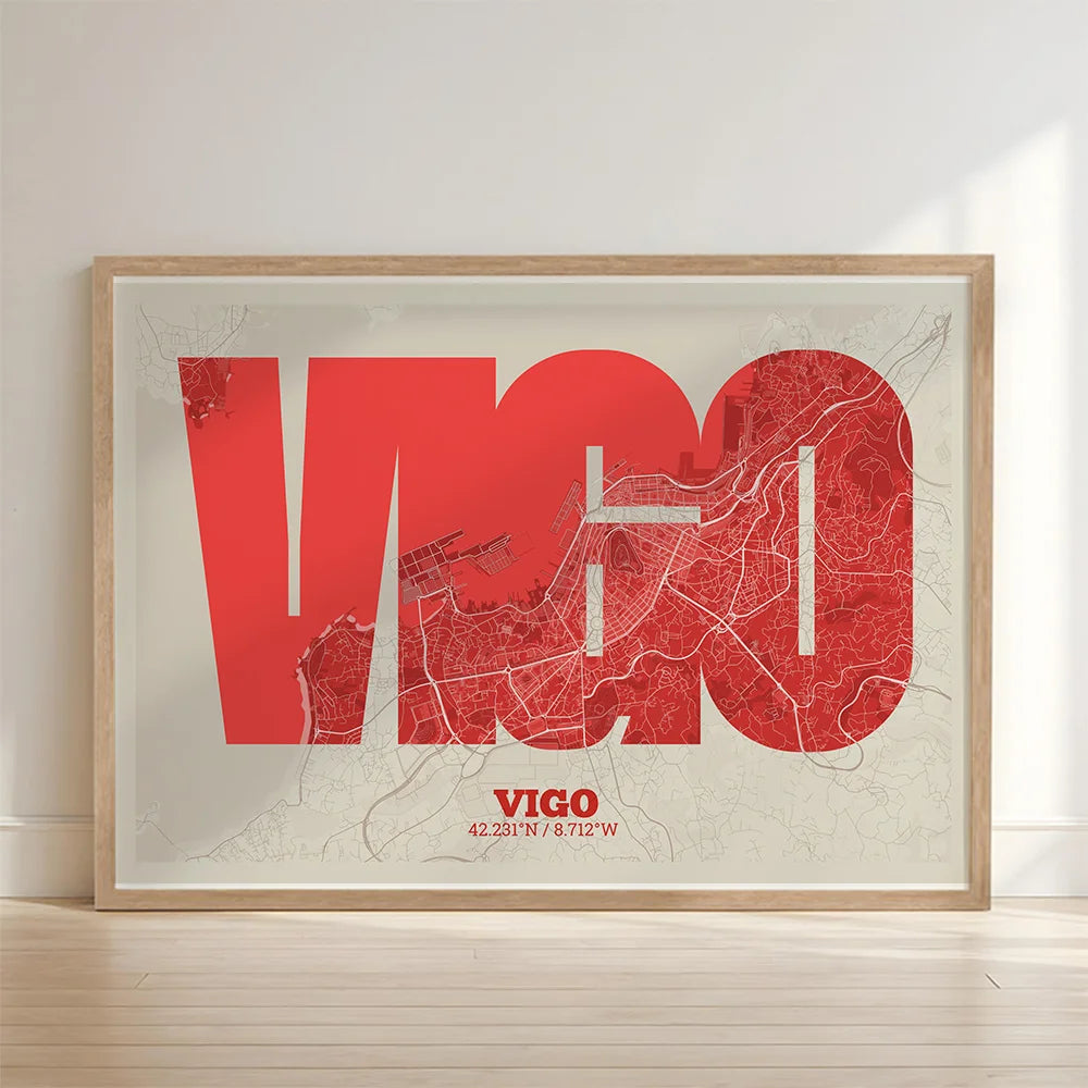 Vigo Decorative Art Print – Modern Typographic Art