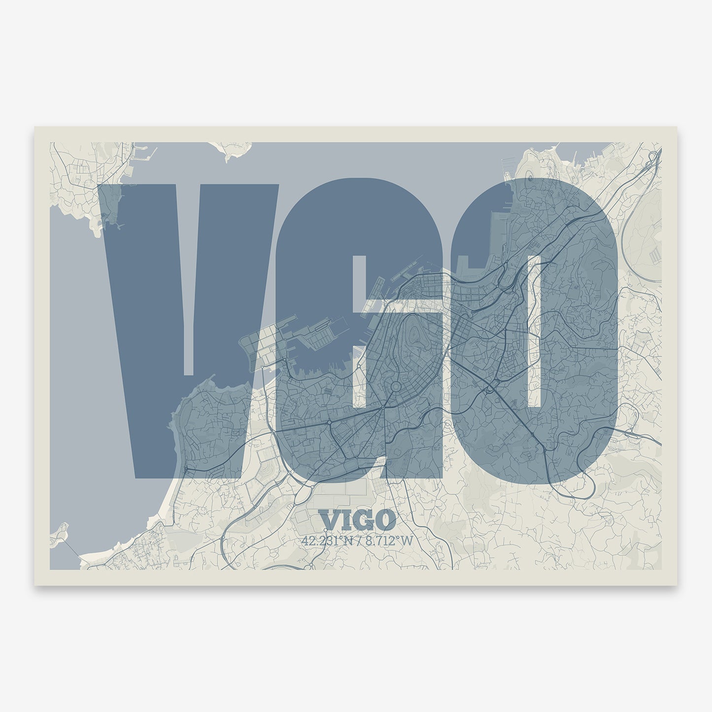 Vigo Map V02 Seaside / No Frame / No