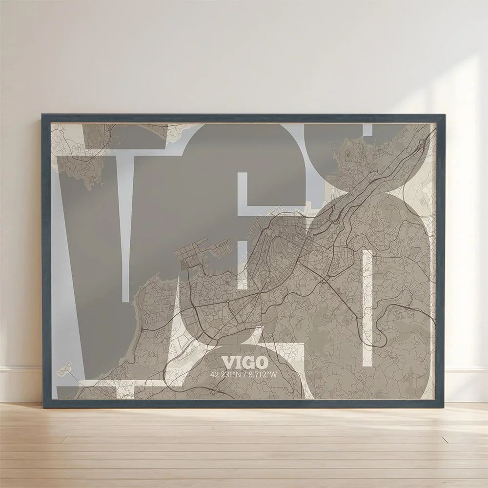 Elegant print of Vigo – Minimalist and sophisticated poster