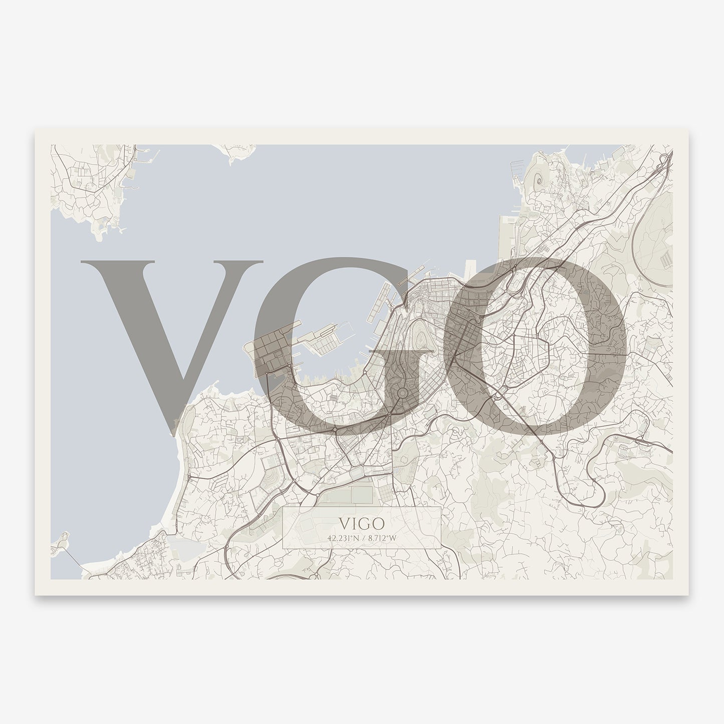 Vigo Map V06 Rustic / No Frame / No