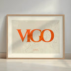 Elegant print of Vigo – Minimalist and sophisticated poster