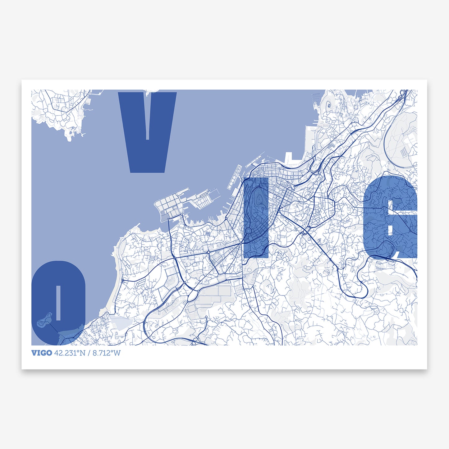 Vigo Map V08 Med / No Frame / No