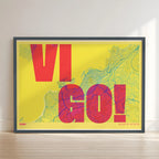 Graphic souvenir of Vigo – Contemporary typographic print