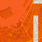 Detalle de la lámina tipográfica de Vigo, textura del papel Giclée