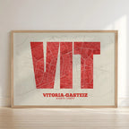 Decorative print of Vitoria-Gasteiz – Modern typographic art