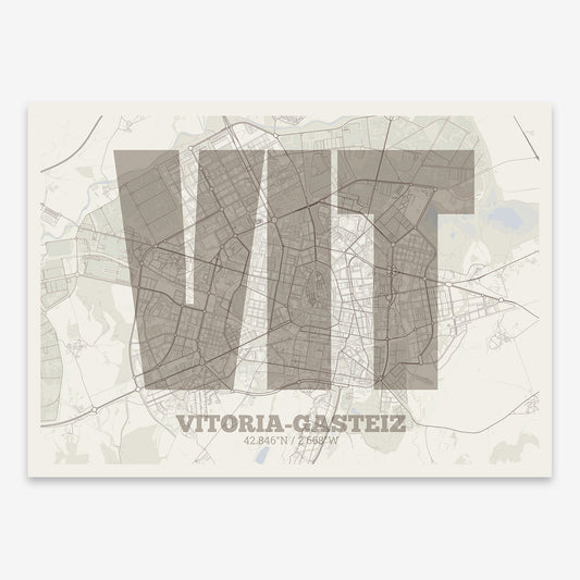 Vitoria-Gasteiz Map V02 rustic