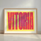 Graphic souvenir of Vitoria-Gasteiz – Contemporary typographic print