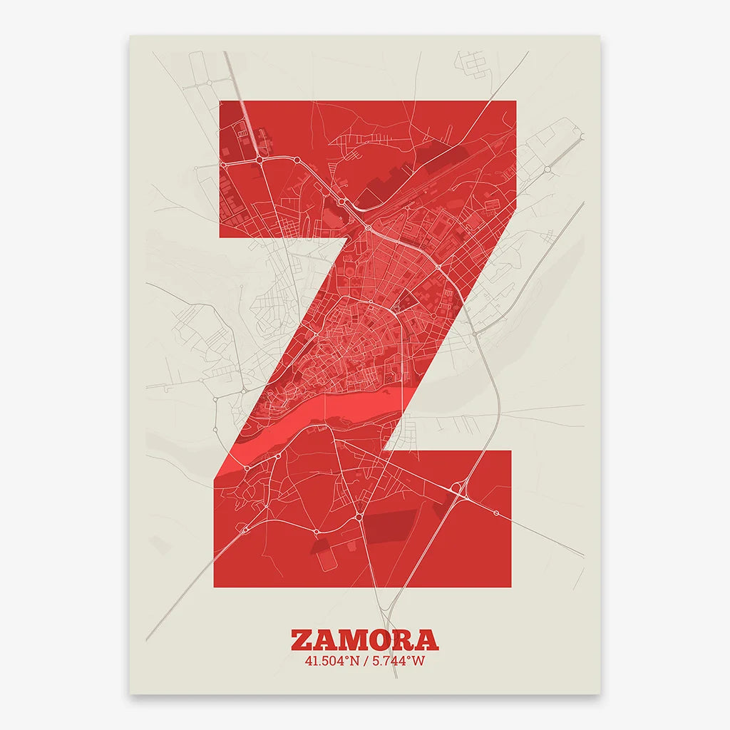 Lámina decorativa de Zamora – Arte tipográfico moderno