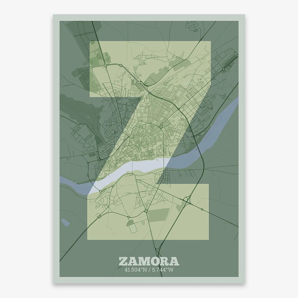 Lámina decorativa de Zamora – Arte tipográfico moderno