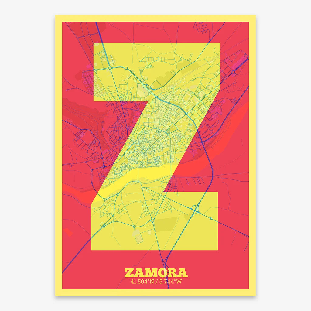 Lámina decorativa de Zamora – Arte tipográfico moderno