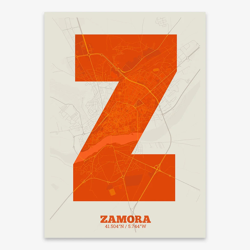 Lámina decorativa de Zamora – Arte tipográfico moderno