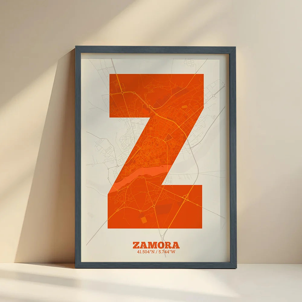 Lámina decorativa de Zamora – Arte tipográfico moderno