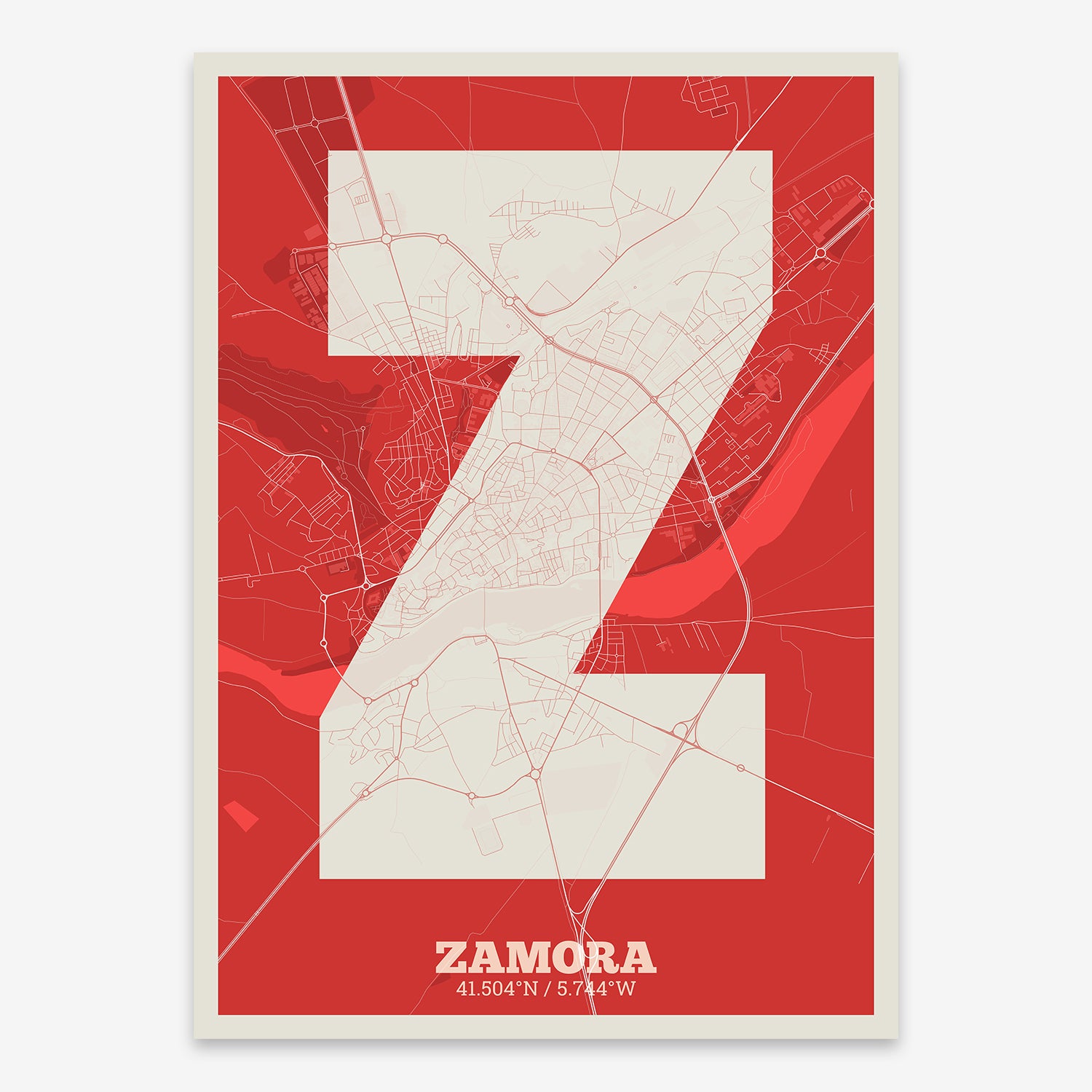 Zamora Map V02 Boho / No Frame / No