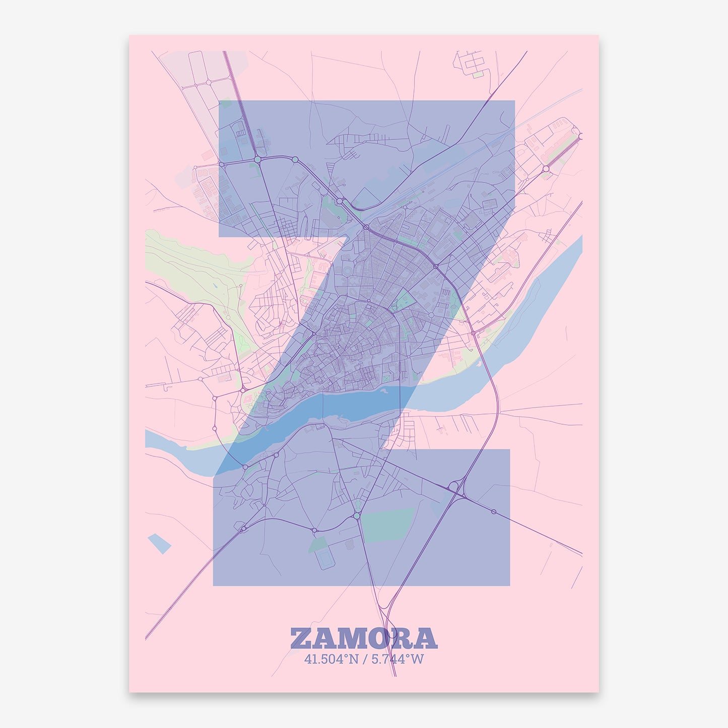 Zamora Map V02 Nursery / No Frame / Yes