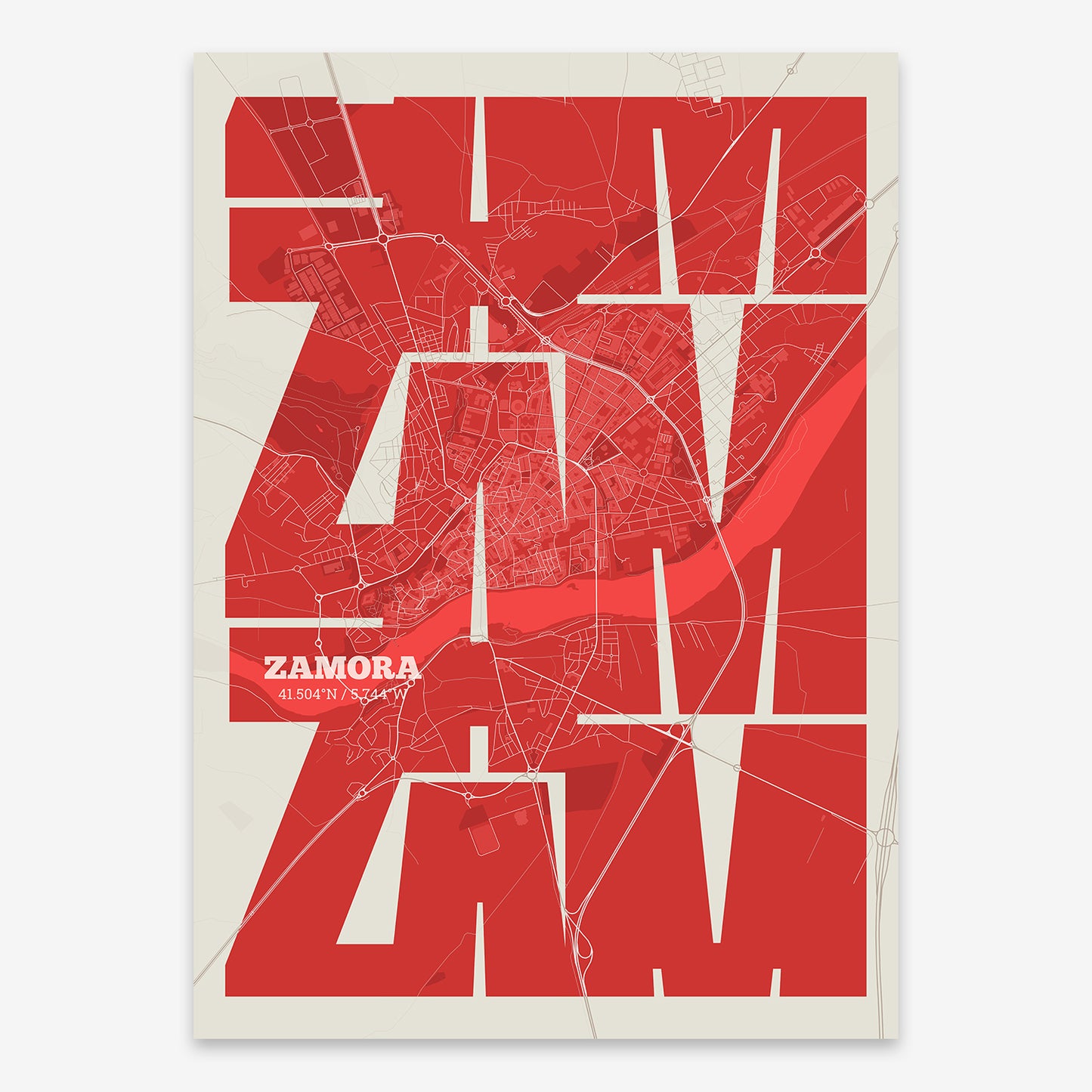 Zamora Map V03 Boho / No Frame / No