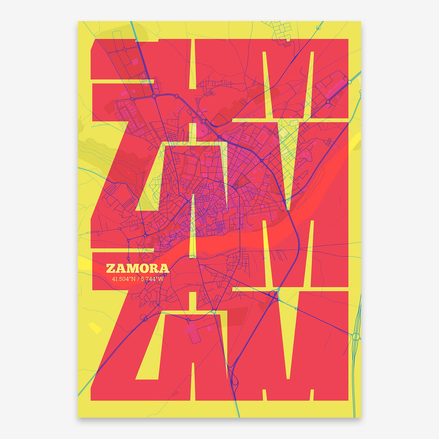 Zamora Map V03 Miami / No Frame / No