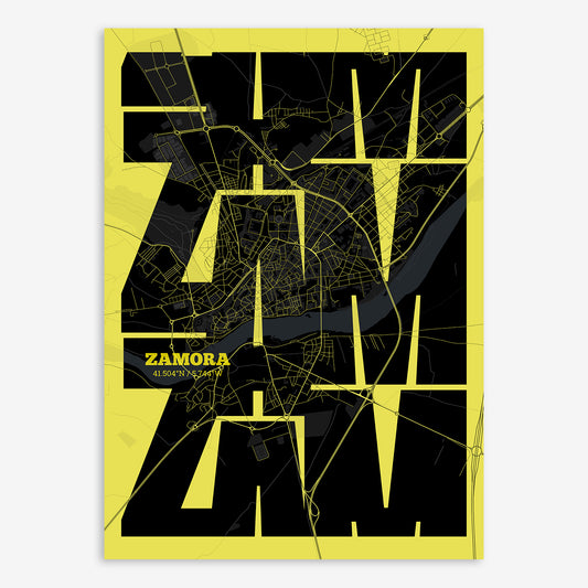 Zamora Map V03 Night / Frame / Yes