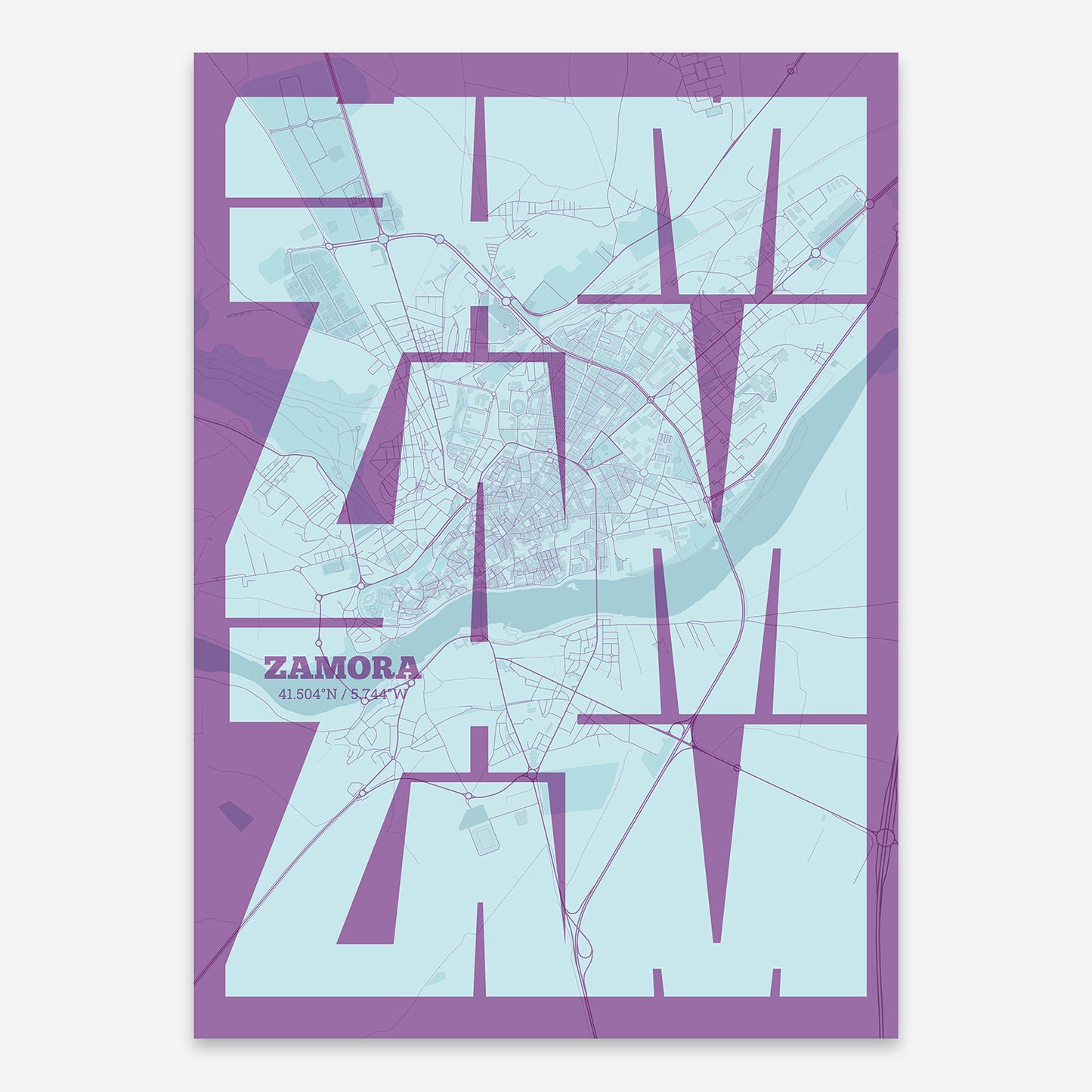 Zamora Map V03 Shabby / No Frame / No