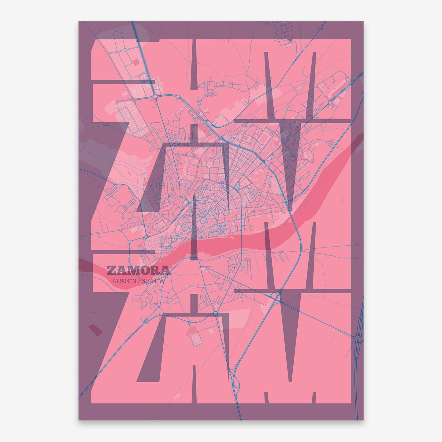 Zamora Map V03 Tuscan / Frame / No