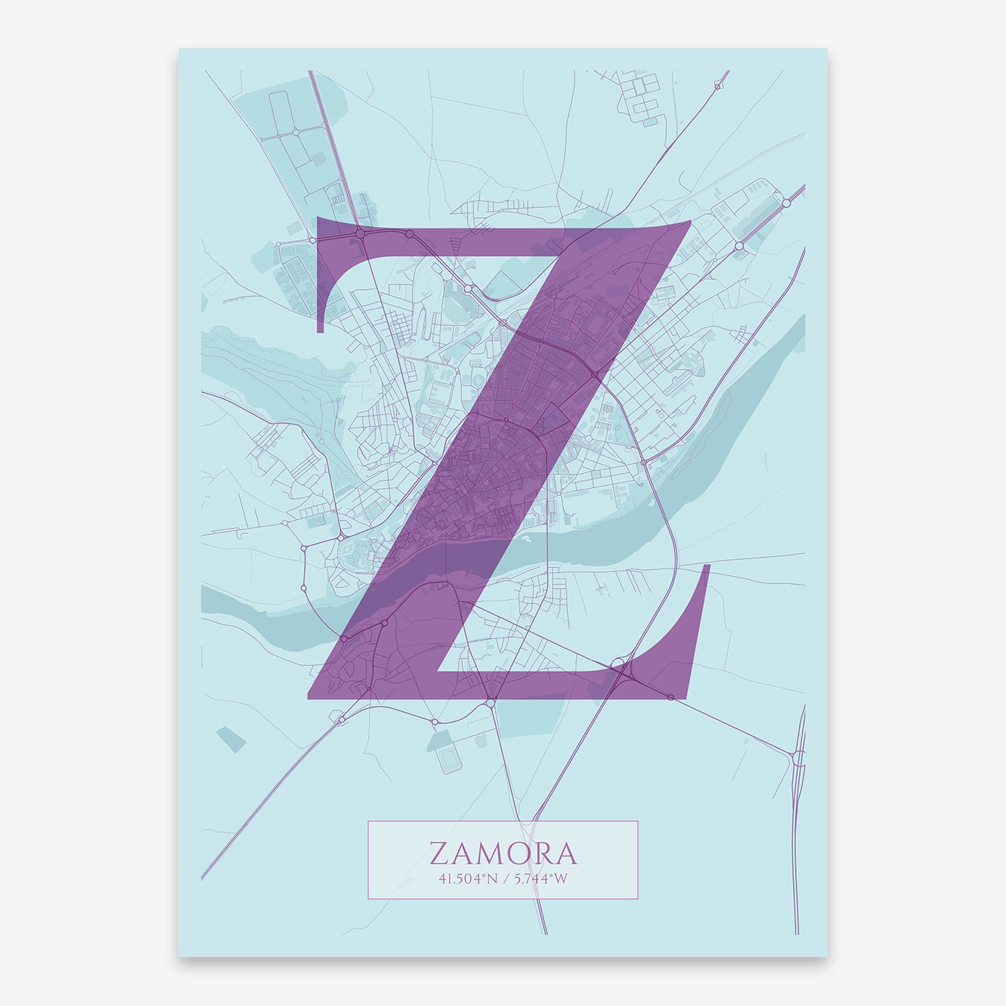 Zamora Map V06 Shabby / Frame / Yes